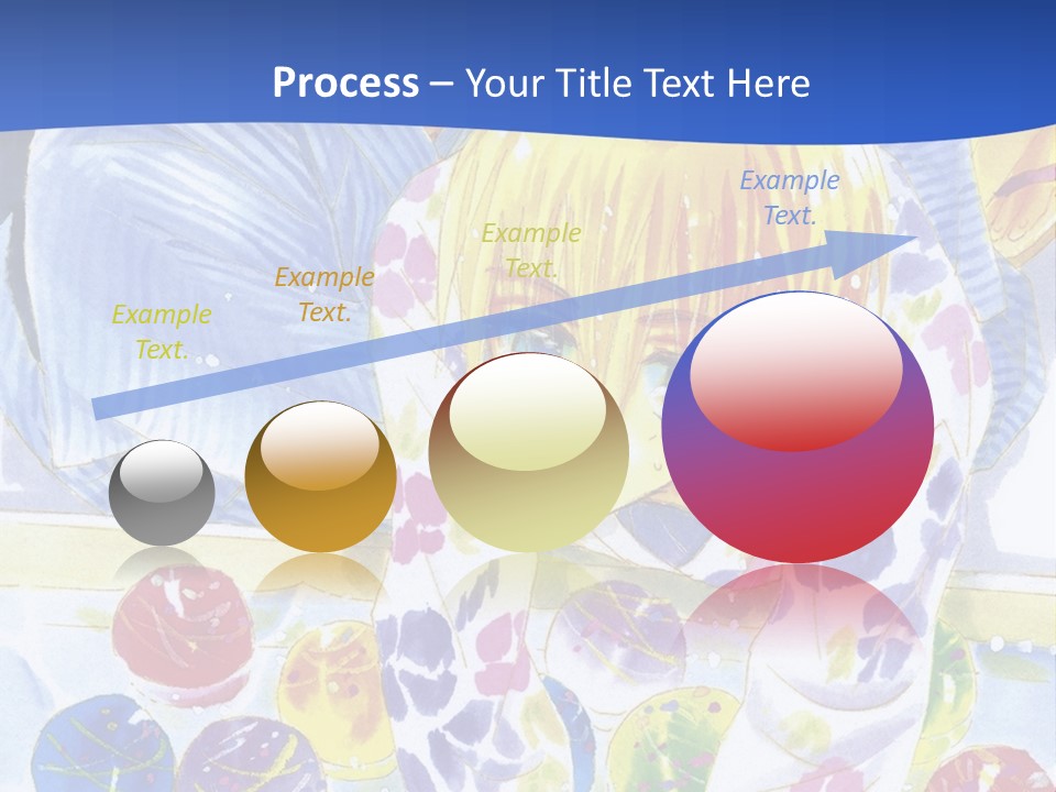 A Couple Of Anime Characters In Front Of A Blue Background PowerPoint Template