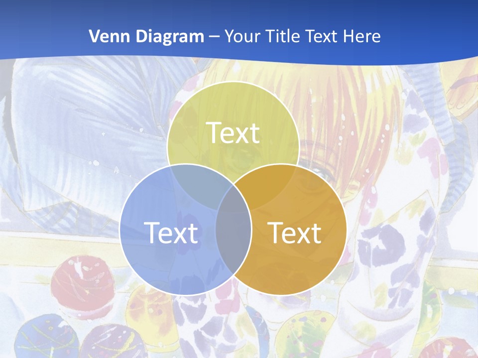 A Couple Of Anime Characters In Front Of A Blue Background PowerPoint Template