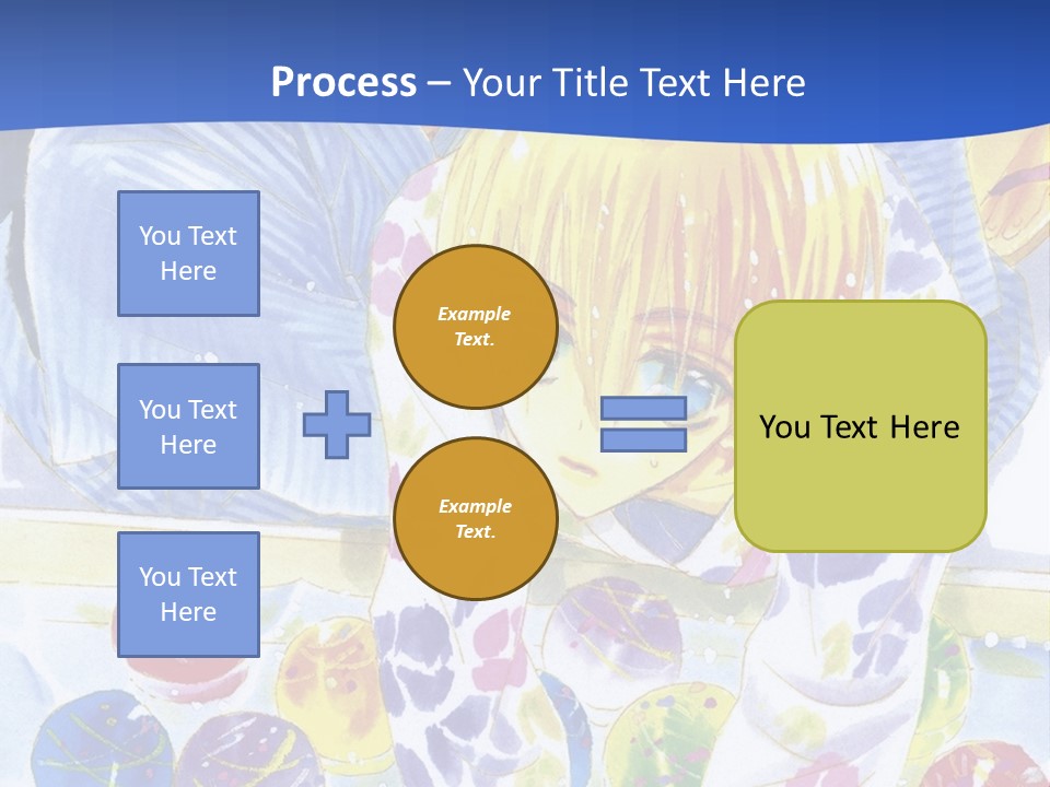 A Couple Of Anime Characters In Front Of A Blue Background PowerPoint Template