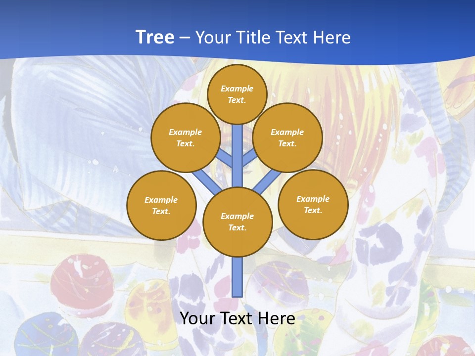 A Couple Of Anime Characters In Front Of A Blue Background PowerPoint Template