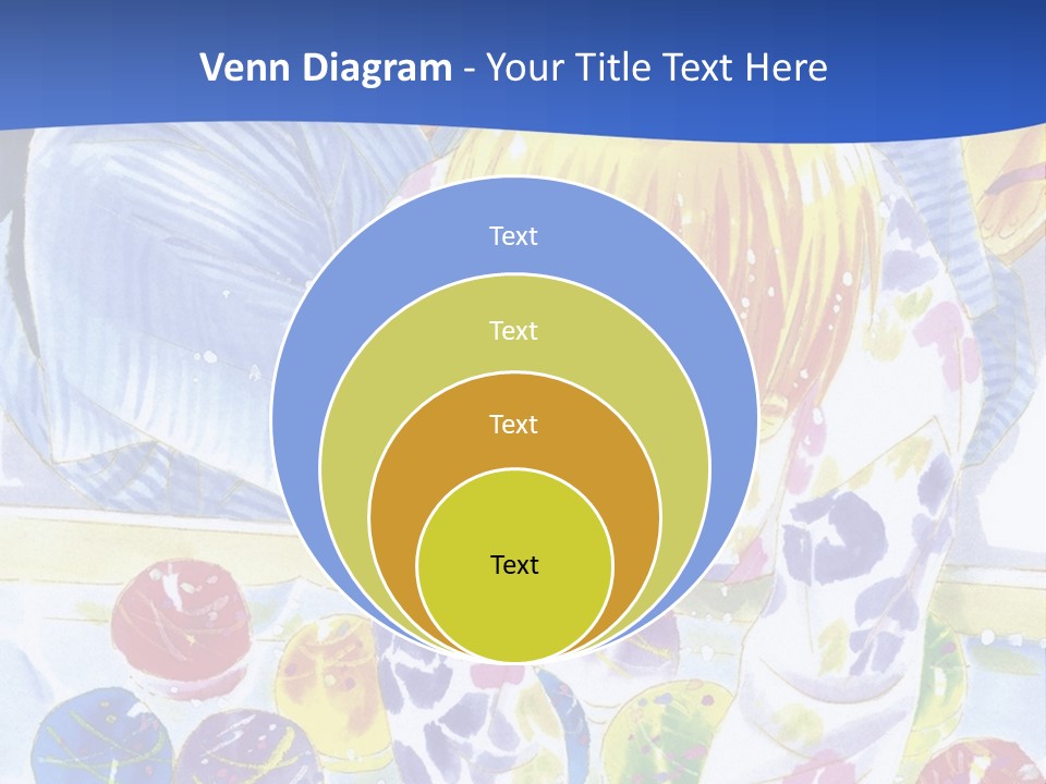 A Couple Of Anime Characters In Front Of A Blue Background PowerPoint Template