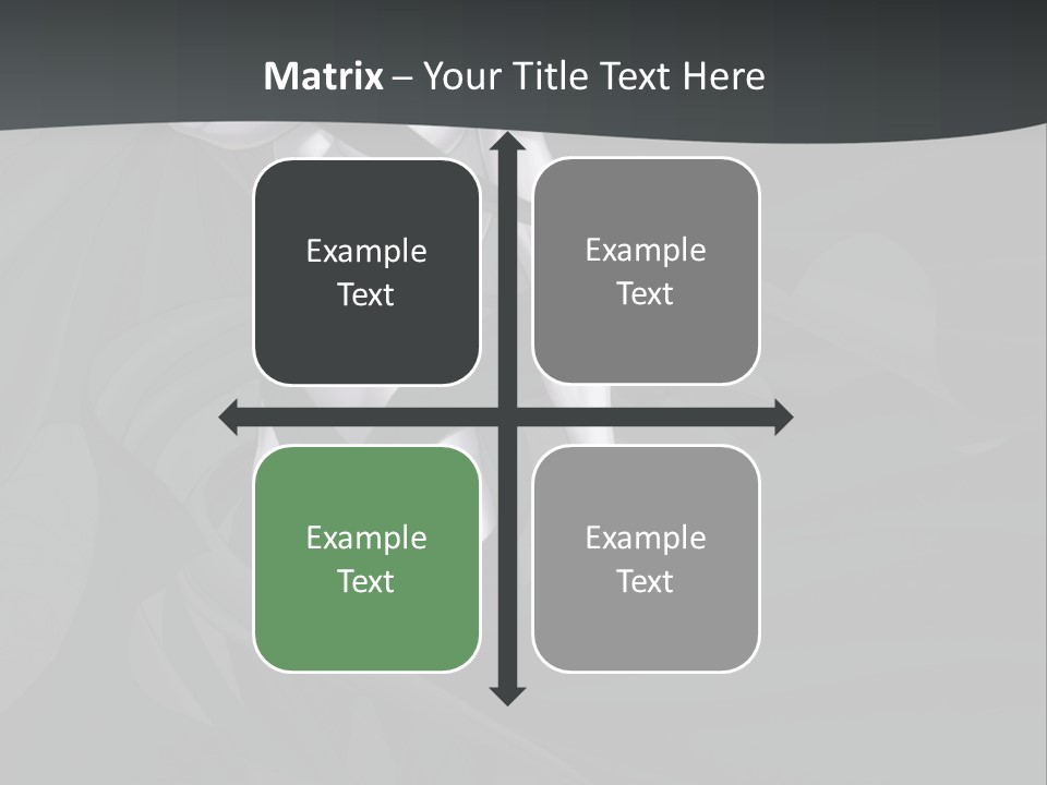 A Woman In A Black And White Dress With Her Arms Crossed PowerPoint Template