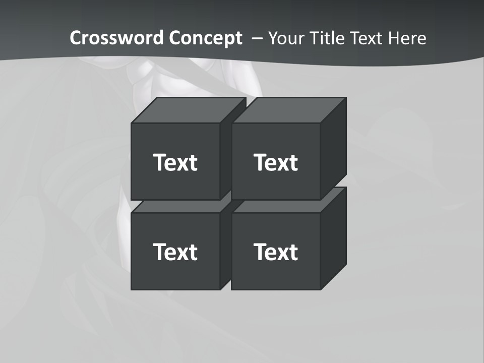 A Woman In A Black And White Dress With Her Arms Crossed PowerPoint Template