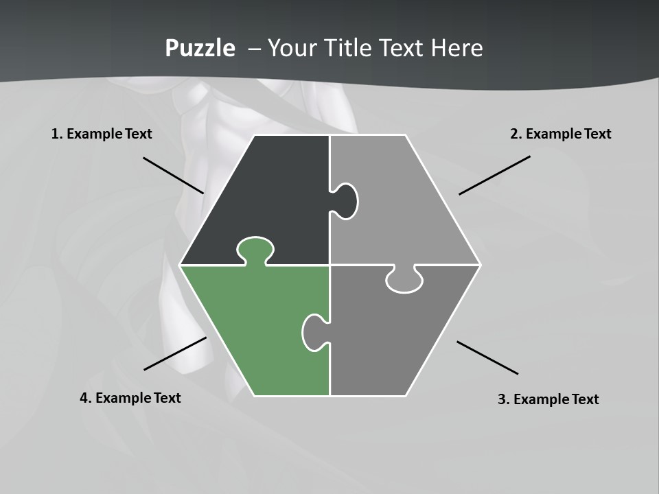 A Woman In A Black And White Dress With Her Arms Crossed PowerPoint Template