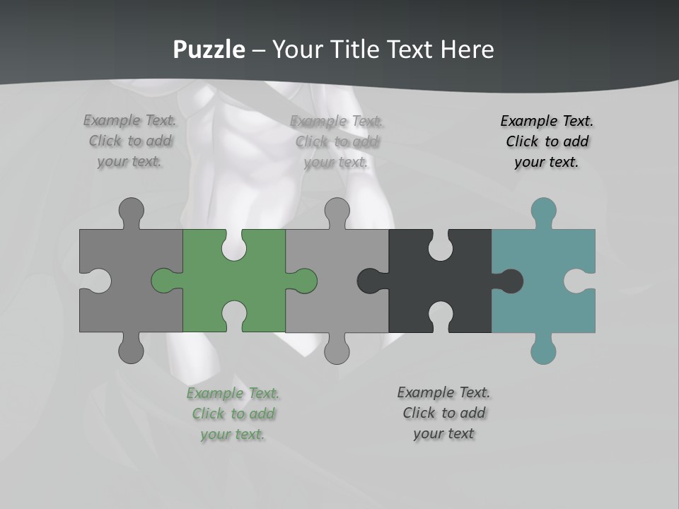 A Woman In A Black And White Dress With Her Arms Crossed PowerPoint Template