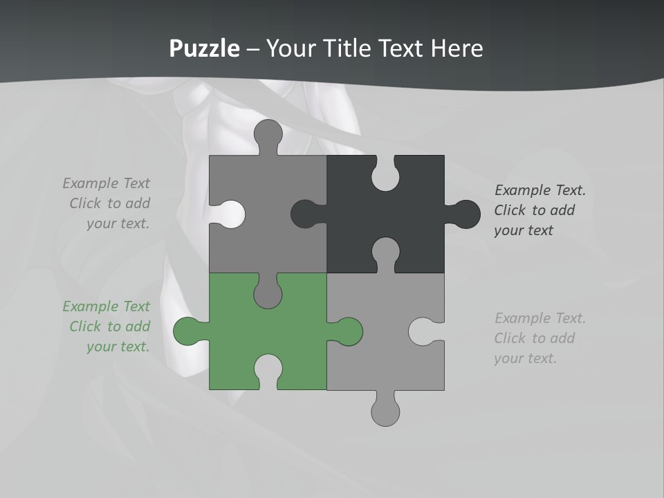 A Woman In A Black And White Dress With Her Arms Crossed PowerPoint Template