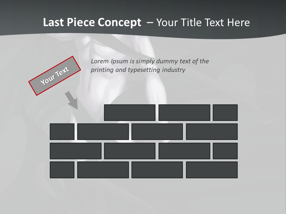 A Woman In A Black And White Dress With Her Arms Crossed PowerPoint Template