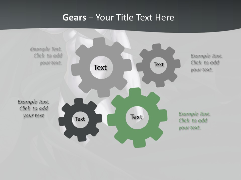 A Woman In A Black And White Dress With Her Arms Crossed PowerPoint Template