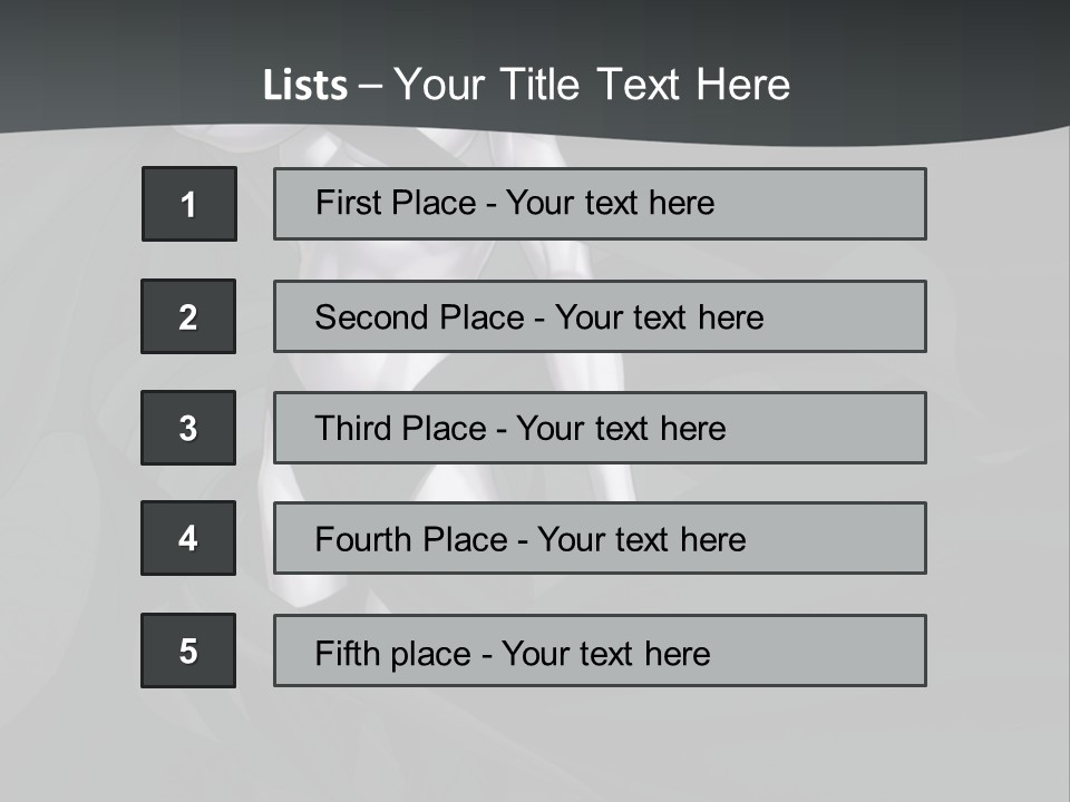 A Woman In A Black And White Dress With Her Arms Crossed PowerPoint Template