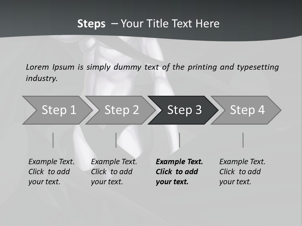 A Woman In A Black And White Dress With Her Arms Crossed PowerPoint Template