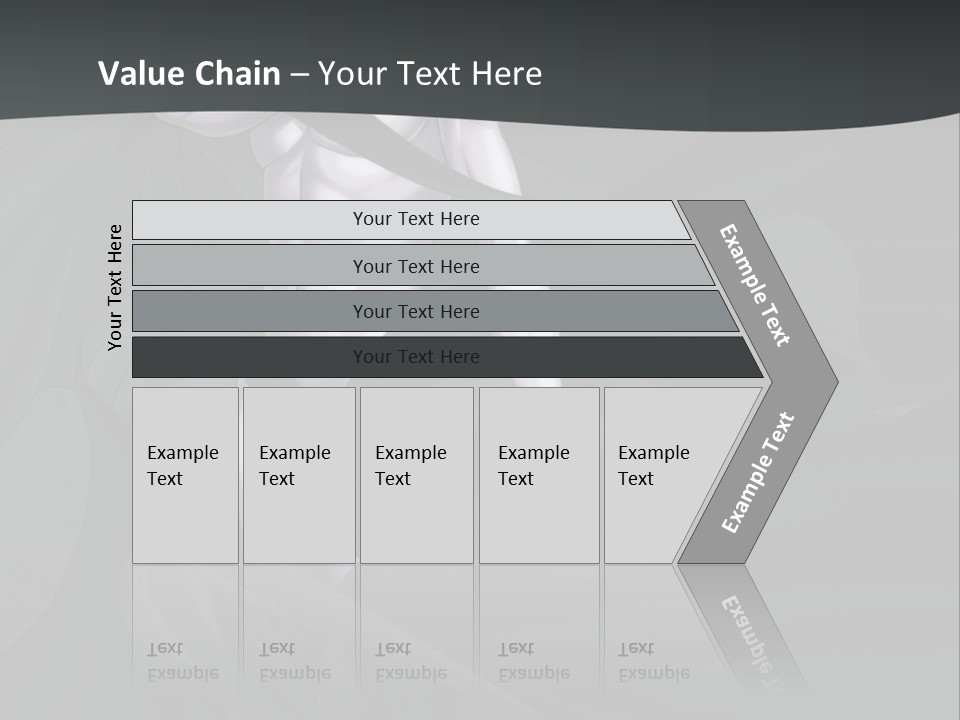 A Woman In A Black And White Dress With Her Arms Crossed PowerPoint Template