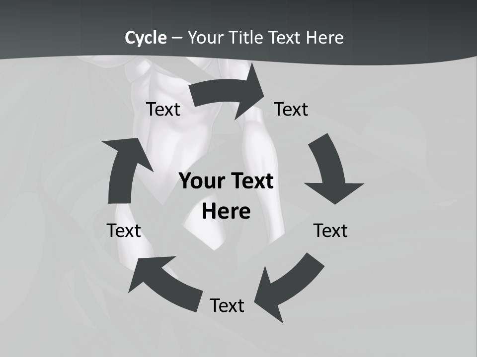 A Woman In A Black And White Dress With Her Arms Crossed PowerPoint Template