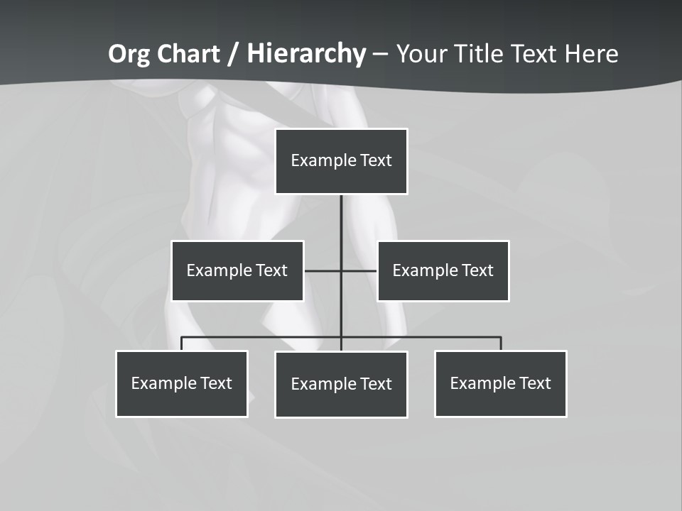 A Woman In A Black And White Dress With Her Arms Crossed PowerPoint Template