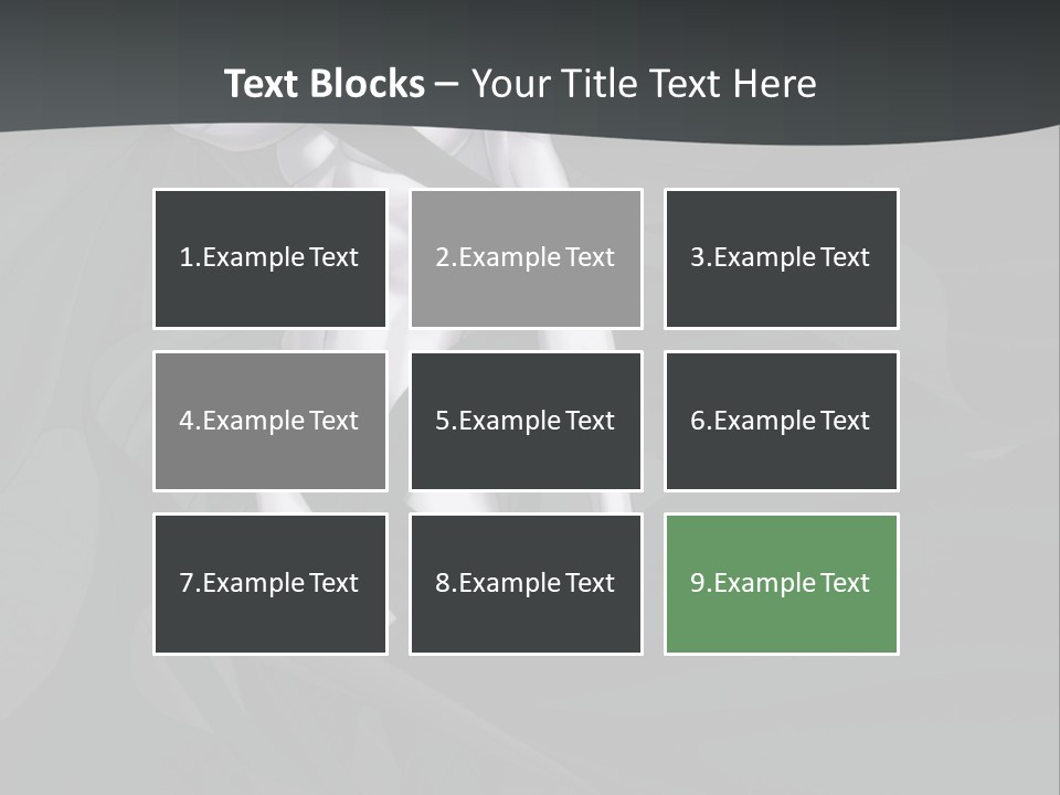 A Woman In A Black And White Dress With Her Arms Crossed PowerPoint Template