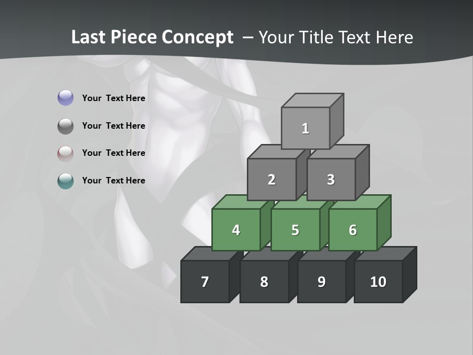 A Woman In A Black And White Dress With Her Arms Crossed PowerPoint Template