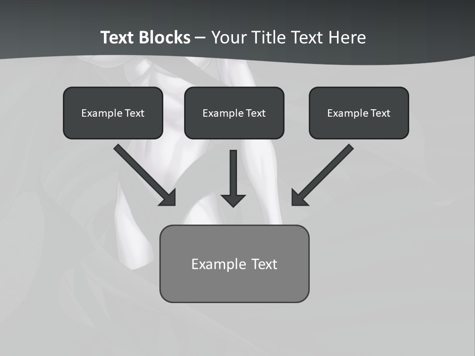 A Woman In A Black And White Dress With Her Arms Crossed PowerPoint Template