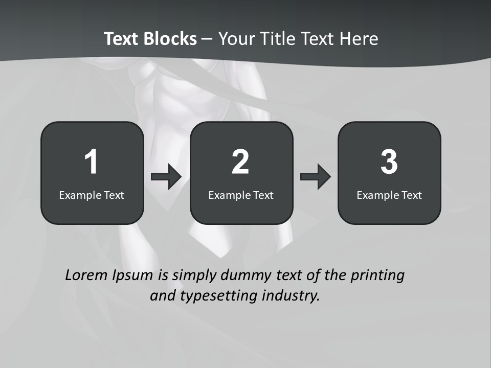 A Woman In A Black And White Dress With Her Arms Crossed PowerPoint Template