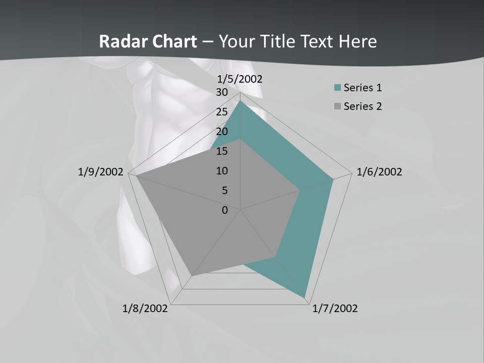 A Woman In A Black And White Dress With Her Arms Crossed PowerPoint Template