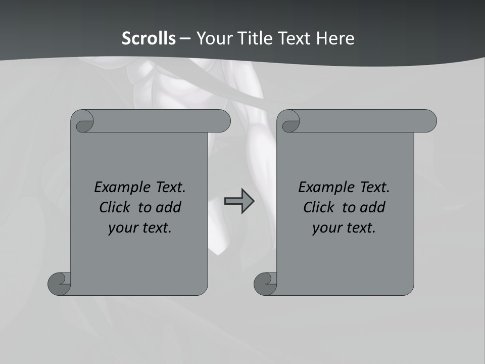 A Woman In A Black And White Dress With Her Arms Crossed PowerPoint Template