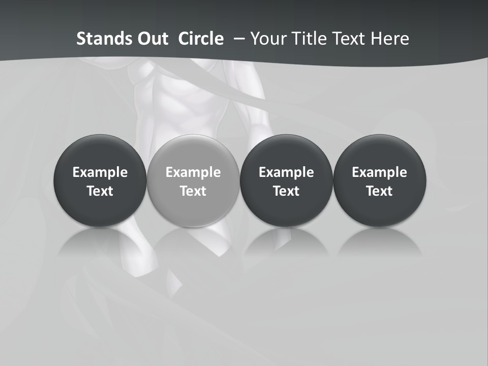 A Woman In A Black And White Dress With Her Arms Crossed PowerPoint Template