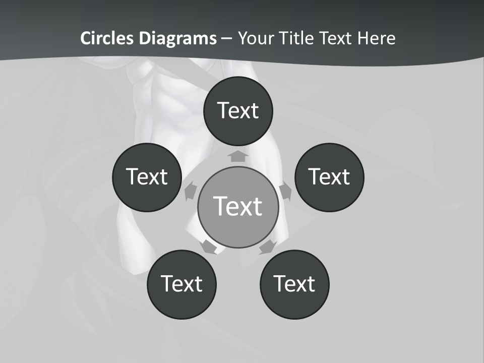 A Woman In A Black And White Dress With Her Arms Crossed PowerPoint Template