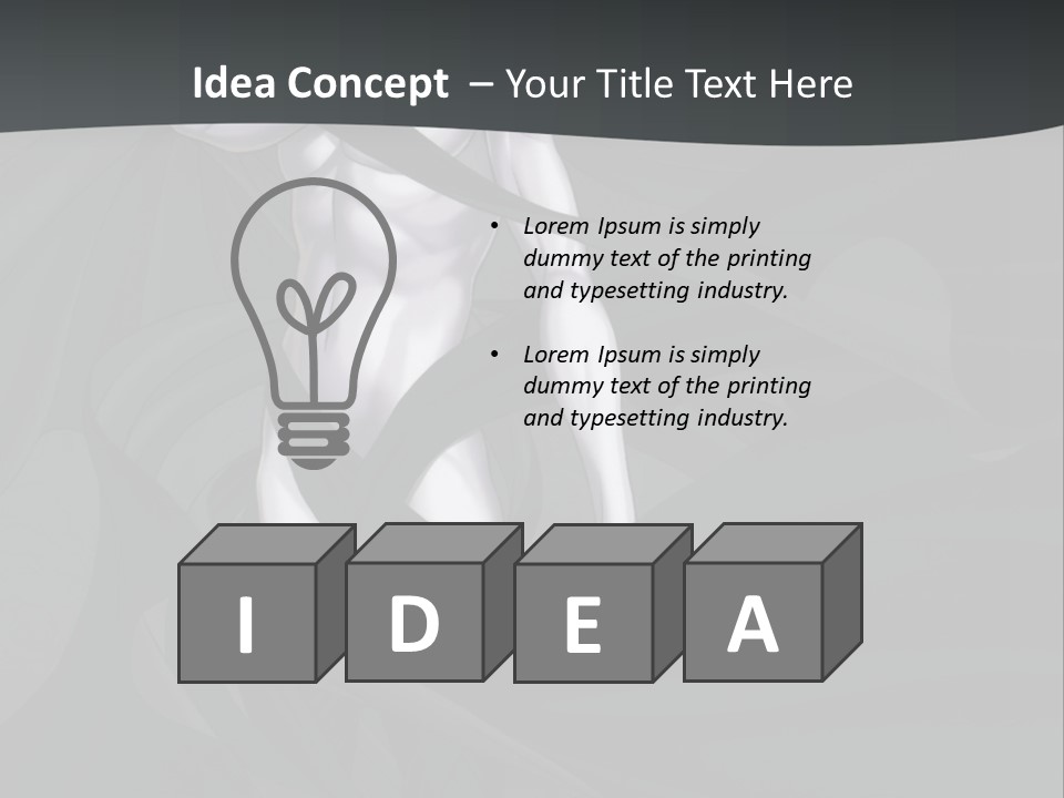 A Woman In A Black And White Dress With Her Arms Crossed PowerPoint Template