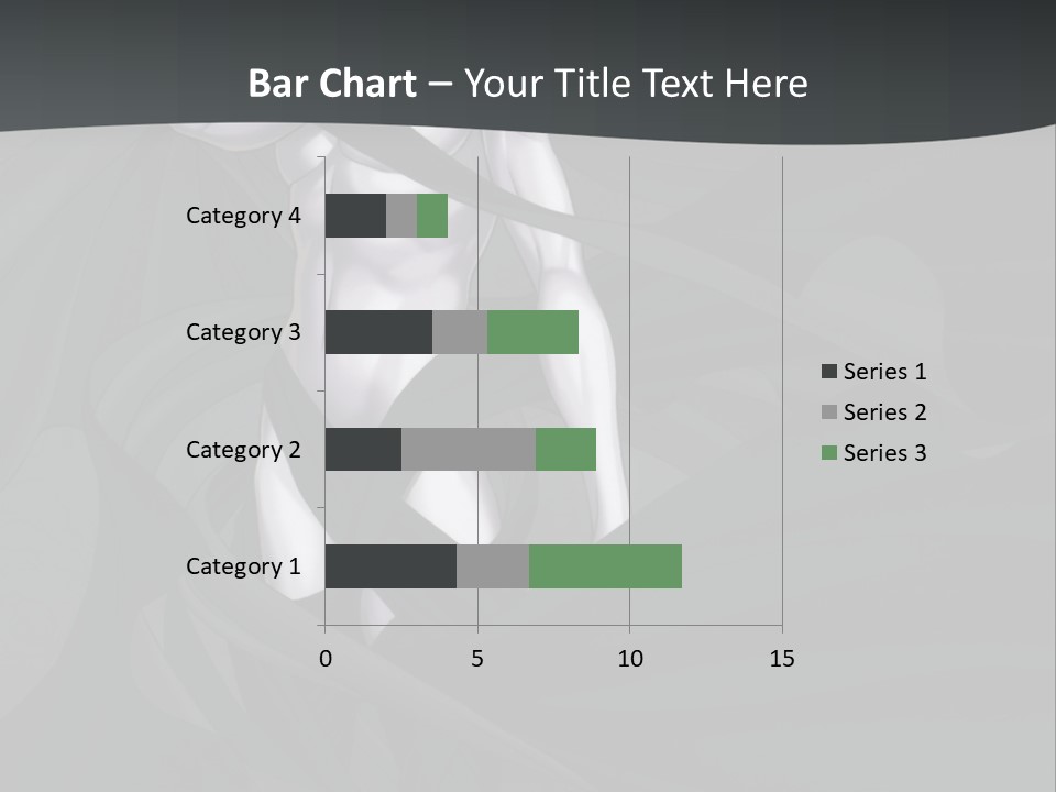 A Woman In A Black And White Dress With Her Arms Crossed PowerPoint Template