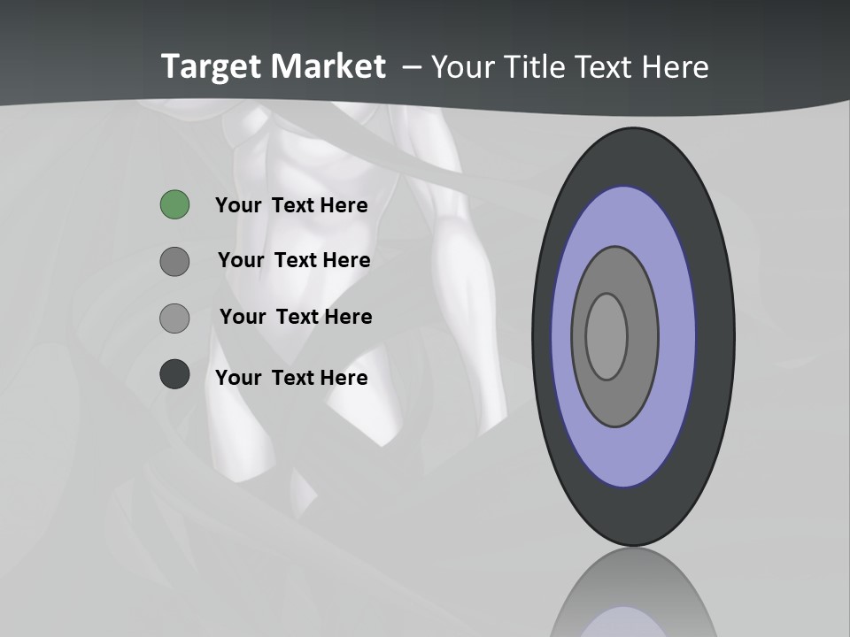 A Woman In A Black And White Dress With Her Arms Crossed PowerPoint Template