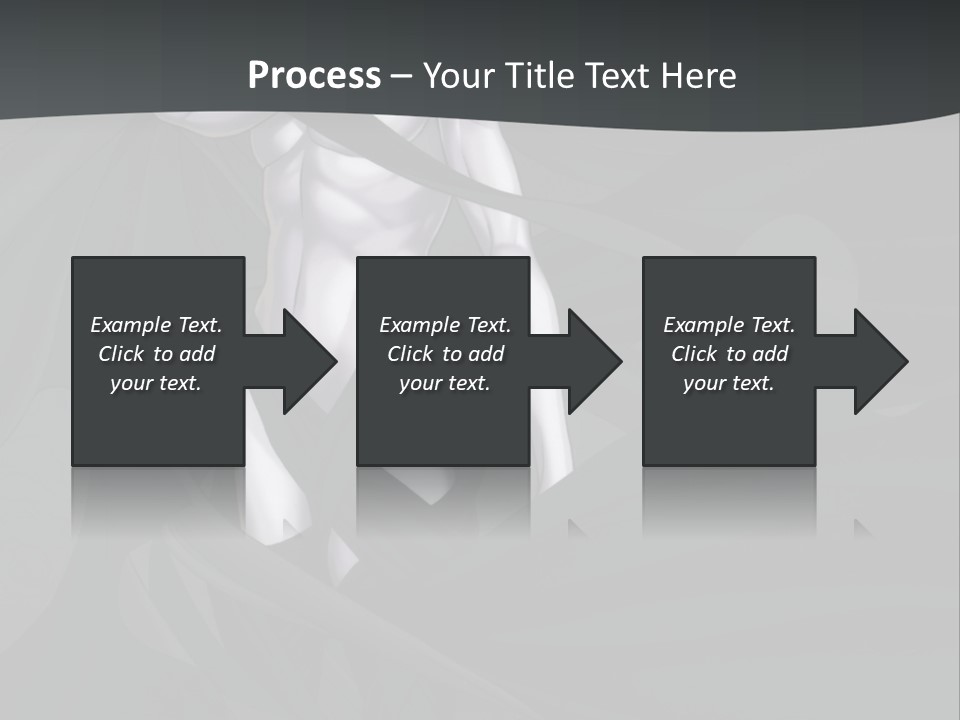 A Woman In A Black And White Dress With Her Arms Crossed PowerPoint Template