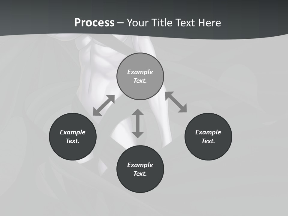 A Woman In A Black And White Dress With Her Arms Crossed PowerPoint Template