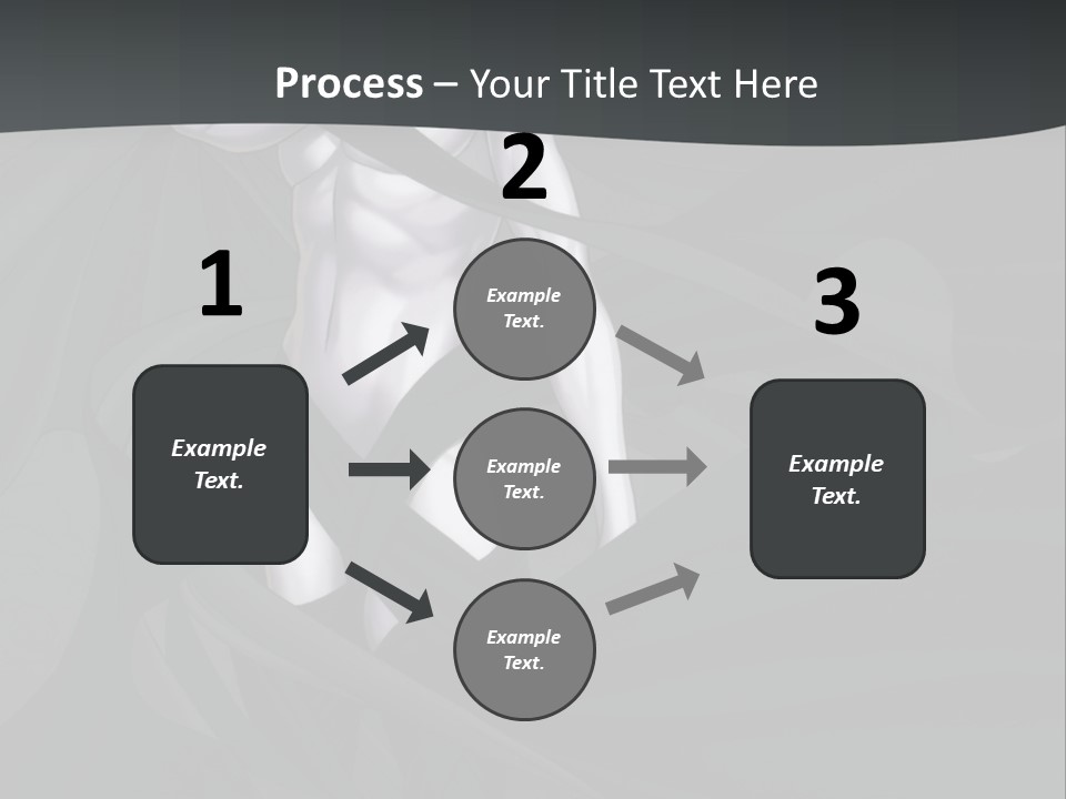 A Woman In A Black And White Dress With Her Arms Crossed PowerPoint Template