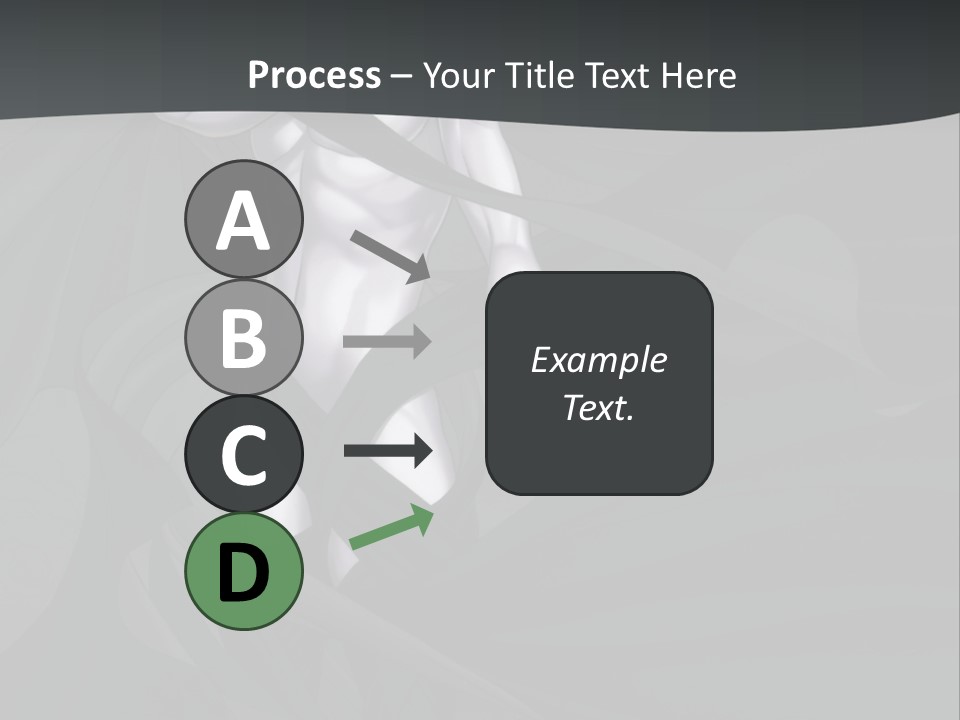 A Woman In A Black And White Dress With Her Arms Crossed PowerPoint Template