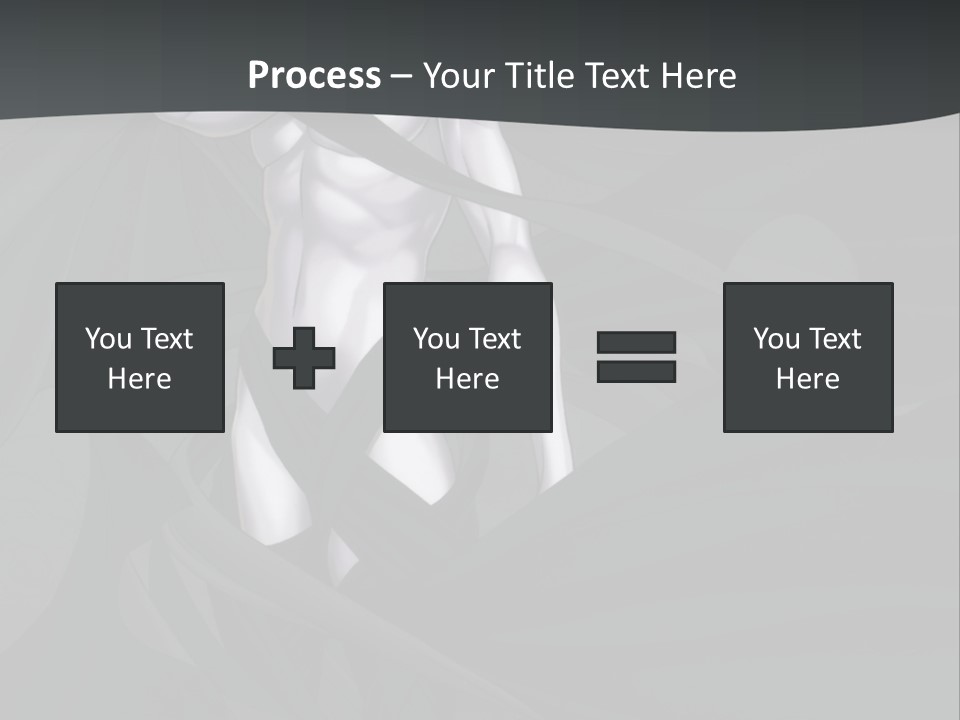 A Woman In A Black And White Dress With Her Arms Crossed PowerPoint Template