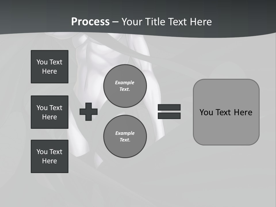 A Woman In A Black And White Dress With Her Arms Crossed PowerPoint Template