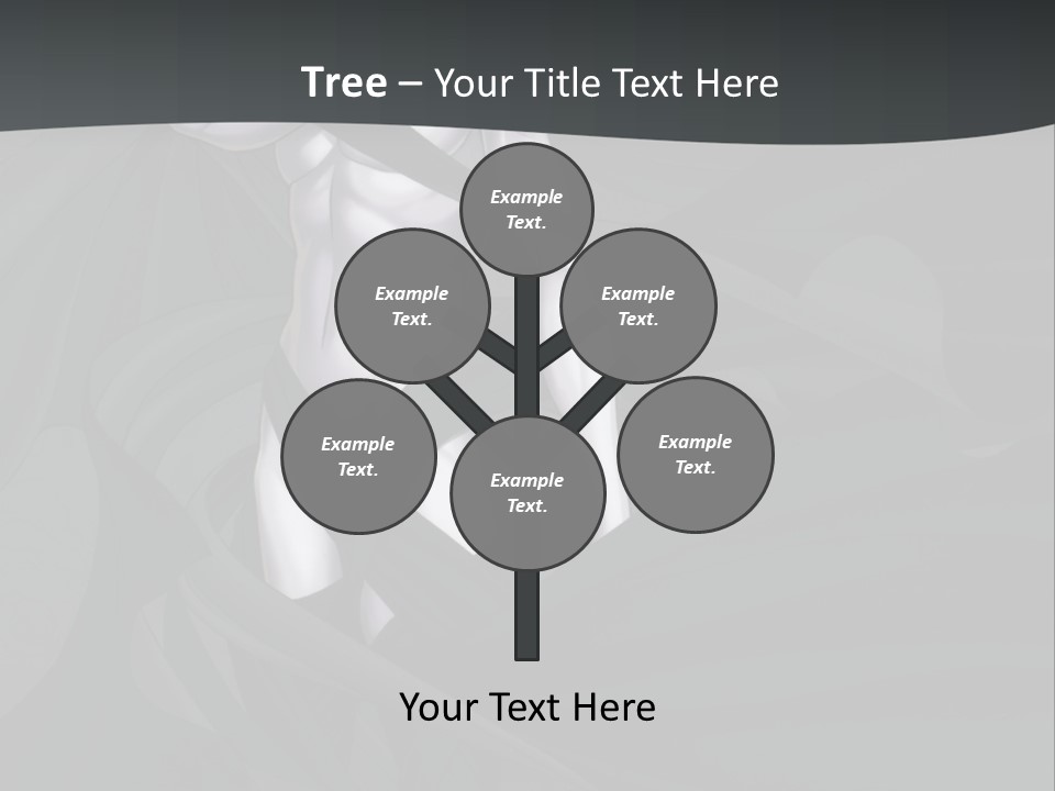 A Woman In A Black And White Dress With Her Arms Crossed PowerPoint Template