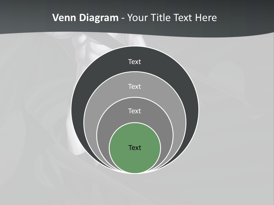 A Woman In A Black And White Dress With Her Arms Crossed PowerPoint Template