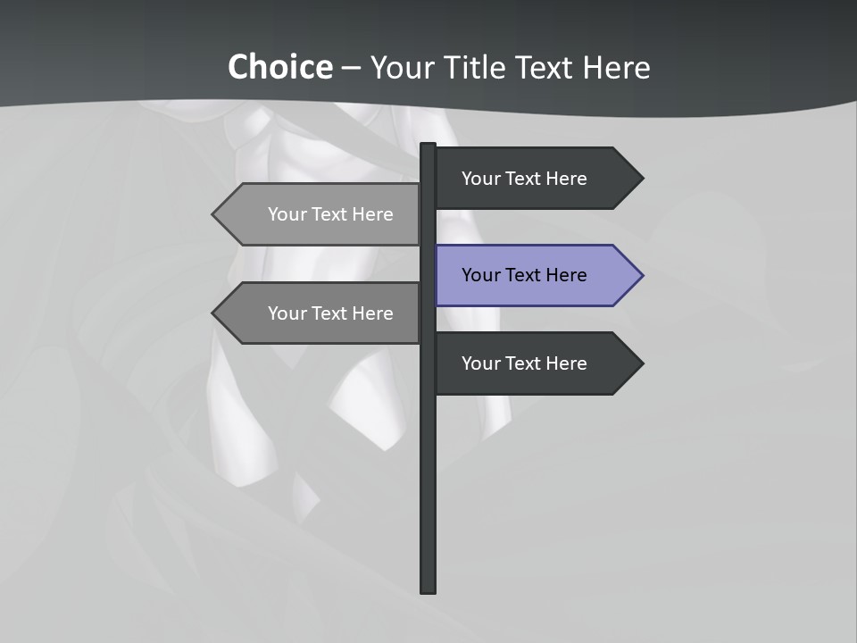 A Woman In A Black And White Dress With Her Arms Crossed PowerPoint Template