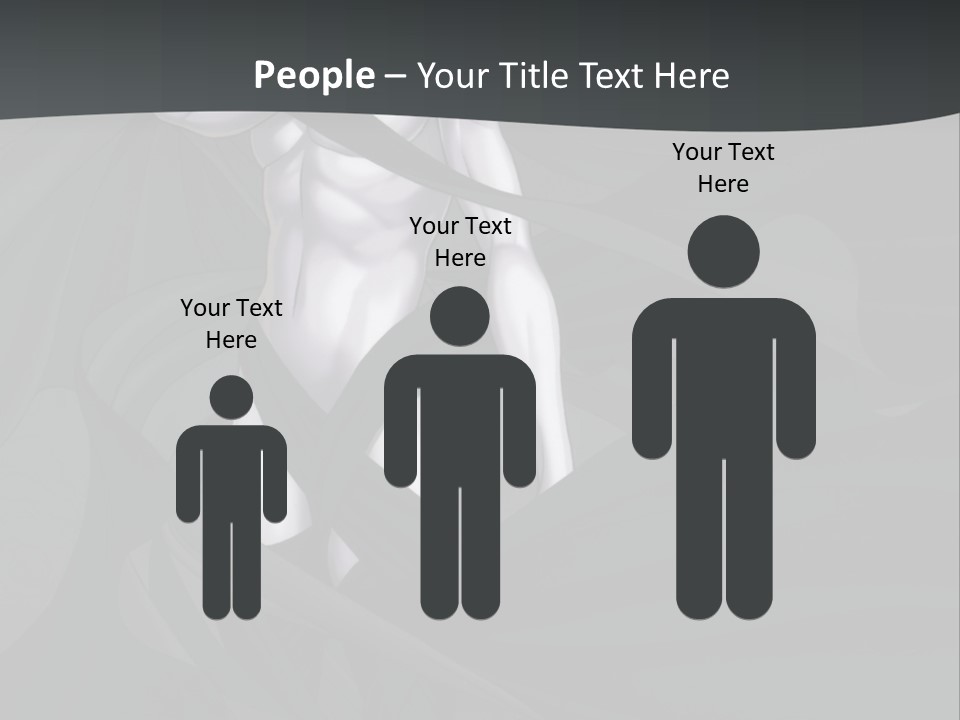 A Woman In A Black And White Dress With Her Arms Crossed PowerPoint Template