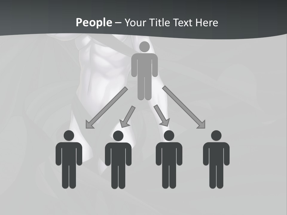 A Woman In A Black And White Dress With Her Arms Crossed PowerPoint Template