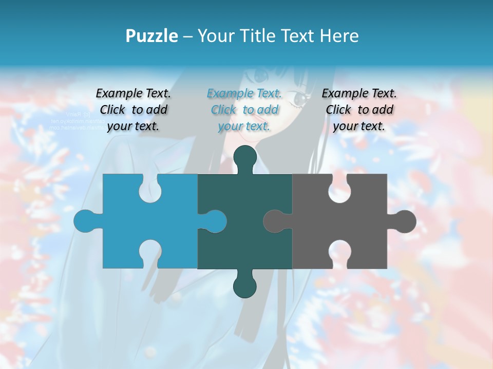 A Woman With Long Black Hair Standing In Front Of A Colorful Background PowerPoint Template