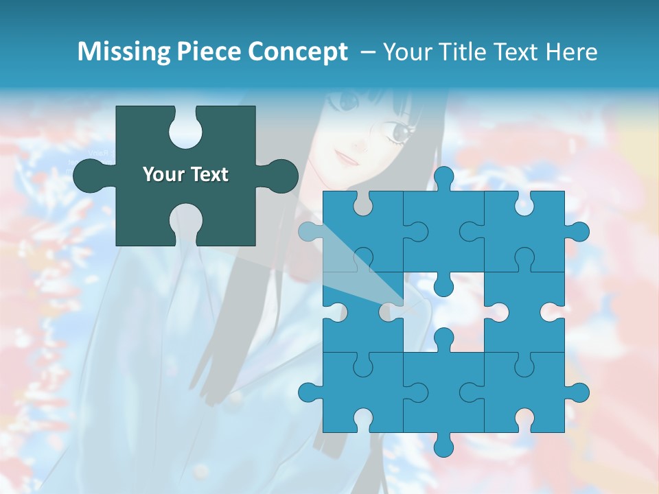 A Woman With Long Black Hair Standing In Front Of A Colorful Background PowerPoint Template