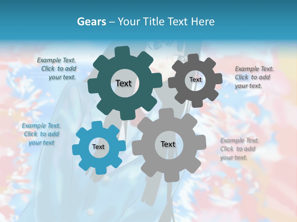 A Woman With Long Black Hair Standing In Front Of A Colorful Background PowerPoint Template