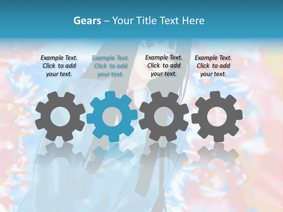 A Woman With Long Black Hair Standing In Front Of A Colorful Background PowerPoint Template