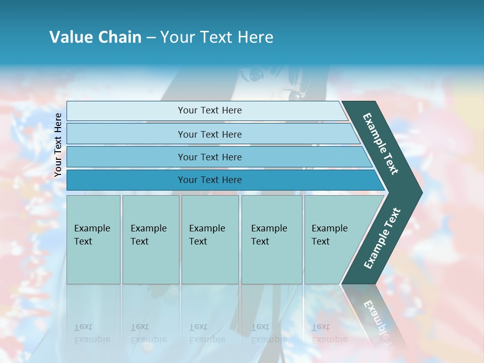 A Woman With Long Black Hair Standing In Front Of A Colorful Background PowerPoint Template