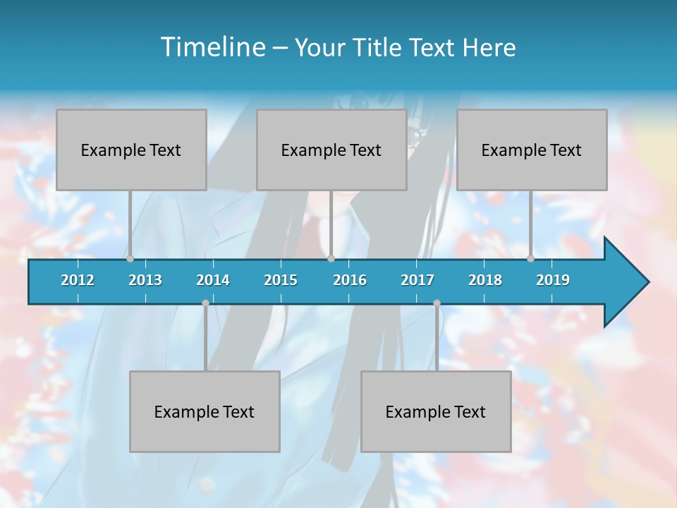 A Woman With Long Black Hair Standing In Front Of A Colorful Background PowerPoint Template