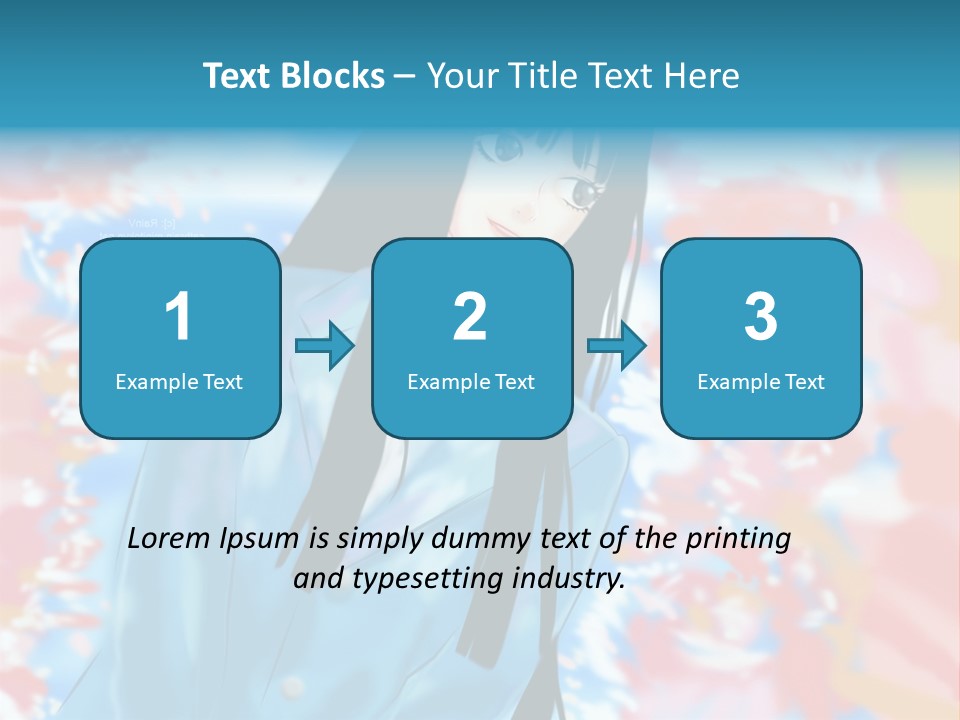 A Woman With Long Black Hair Standing In Front Of A Colorful Background PowerPoint Template