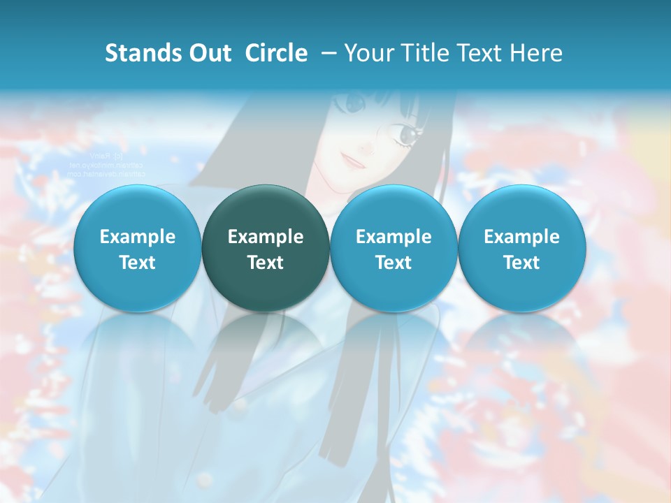 A Woman With Long Black Hair Standing In Front Of A Colorful Background PowerPoint Template