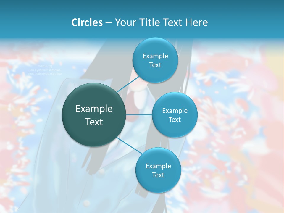 A Woman With Long Black Hair Standing In Front Of A Colorful Background PowerPoint Template