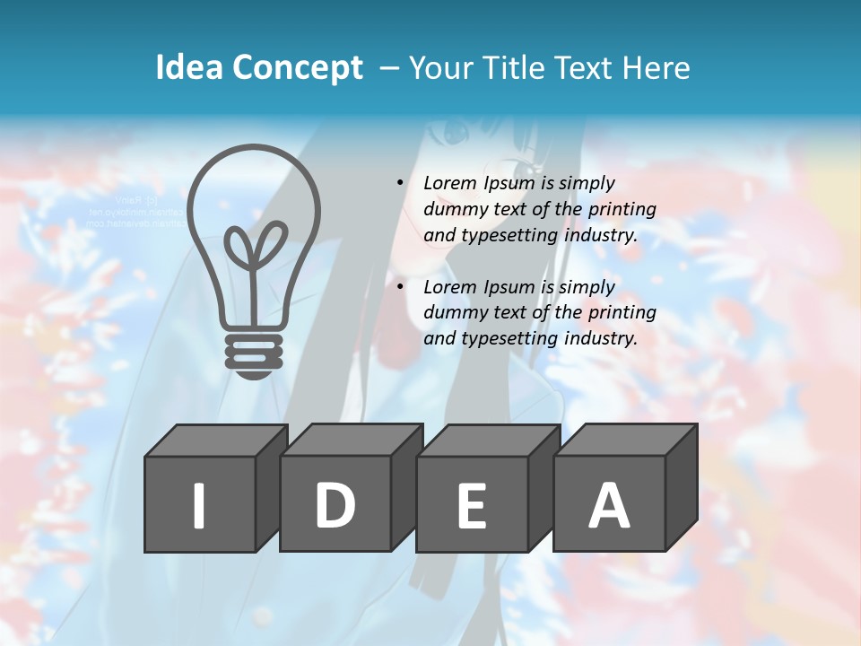 A Woman With Long Black Hair Standing In Front Of A Colorful Background PowerPoint Template