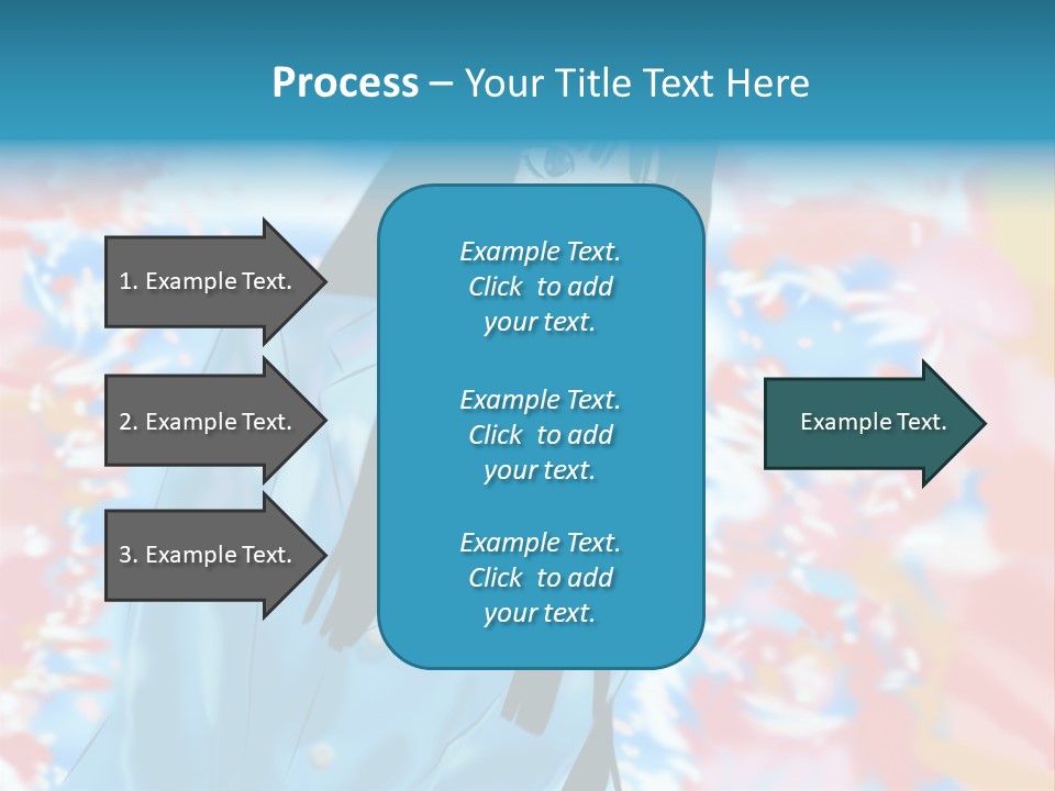 A Woman With Long Black Hair Standing In Front Of A Colorful Background PowerPoint Template